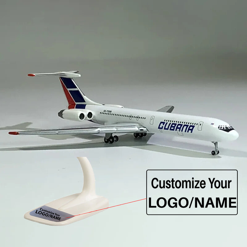 Ilyushin Il-62M  Cubana Airlines Airplane Model (1:500 Scale)