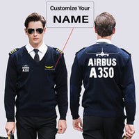 Thumbnail for Airbus A350 & Plane Designed Wool Pilot Sweaters