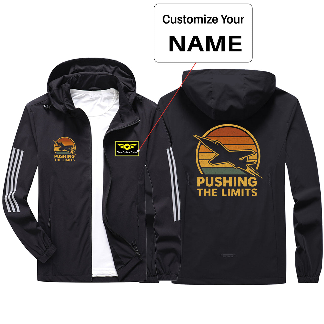 Pushing The Limits Retro Design Sport & Running Jackets