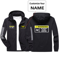 Thumbnail for Warning May Constantly Talk About Aviation Sport & Running Jackets