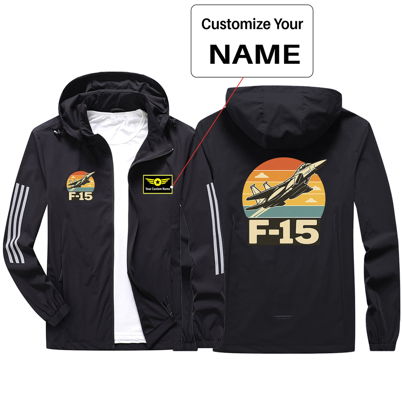Retro Fighter Jet F15 Design Sport & Running Jackets