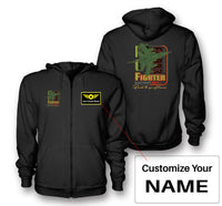 Thumbnail for Fighter Machine Designed Zipped Hoodies