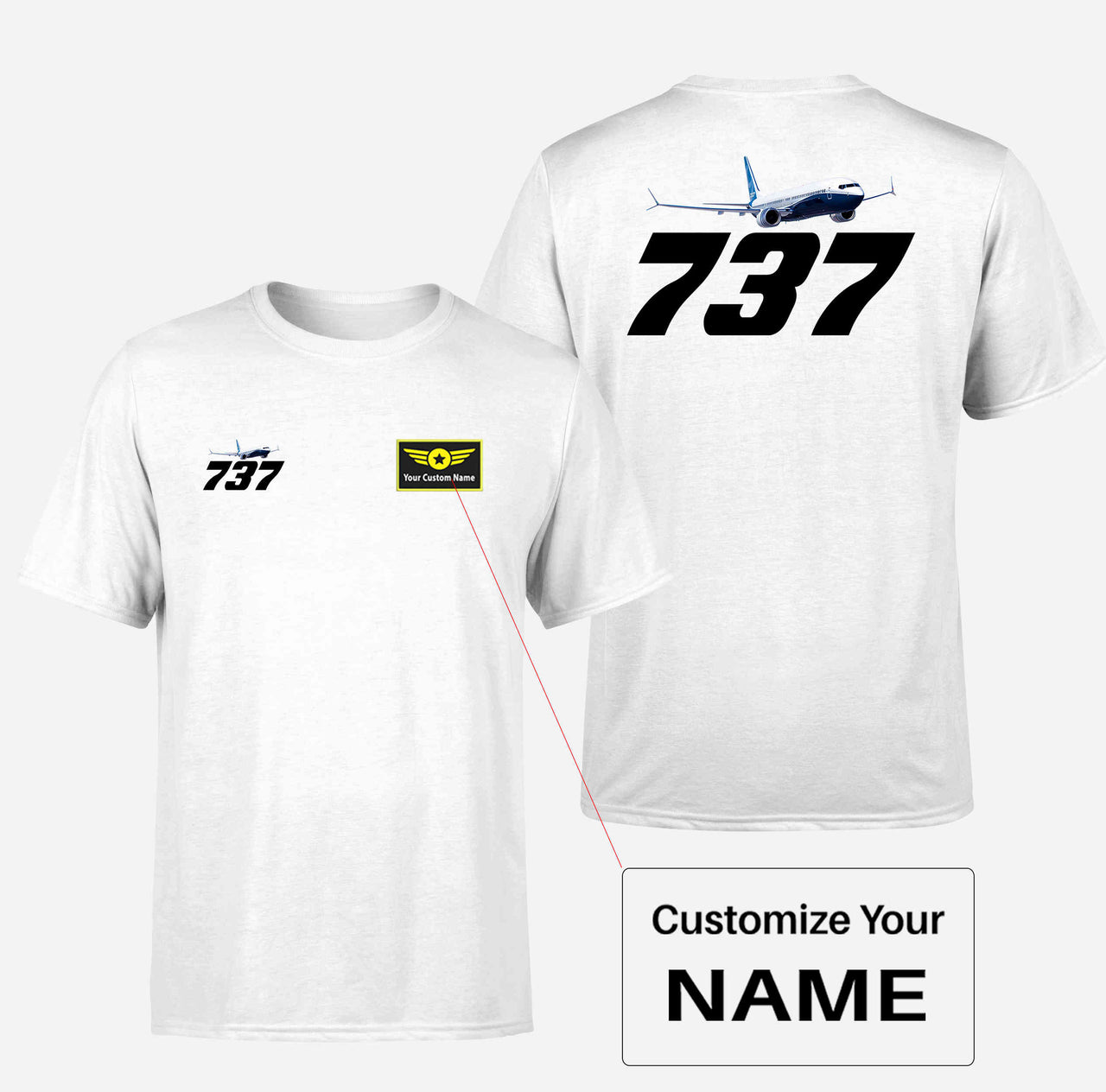 Super Boeing 737-800 Designed Double-Side T-Shirts