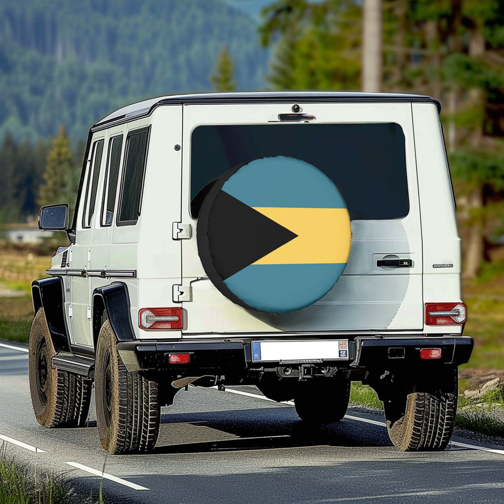 Bahamas Flag Designed Tire Cover Cases