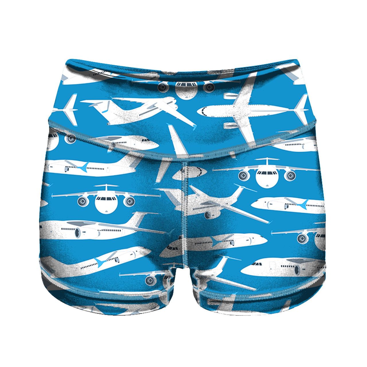 Big Airplanes Designed Women Yoga Shorts Pants