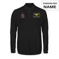 Thumbnail for In Aviation Designed Long Sleeve Polo T-Shirts