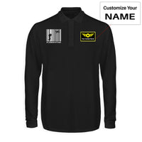 Thumbnail for Planespotting Designed Long Sleeve Polo T-Shirts