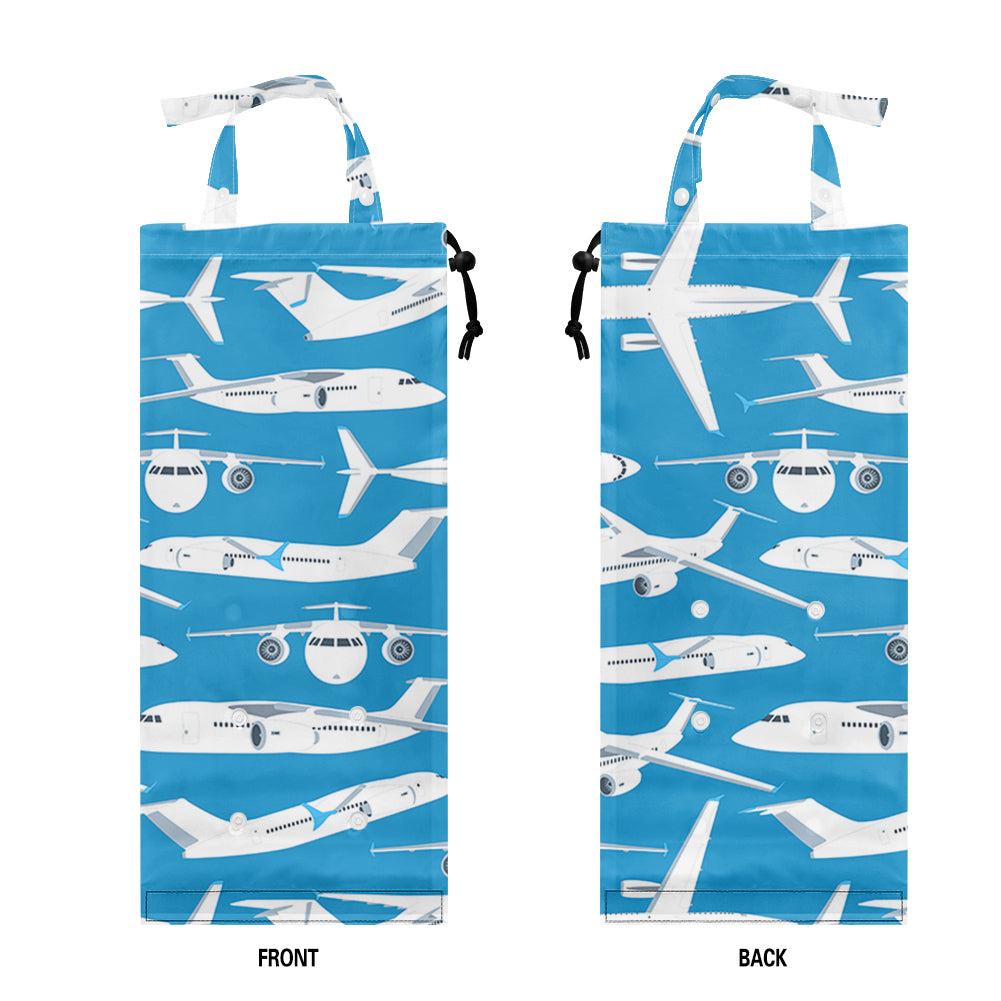 Big Airplanes 2 Designed Car Folding Garbage Bags