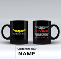 Thumbnail for Flying One Ball Designed Black Mugs