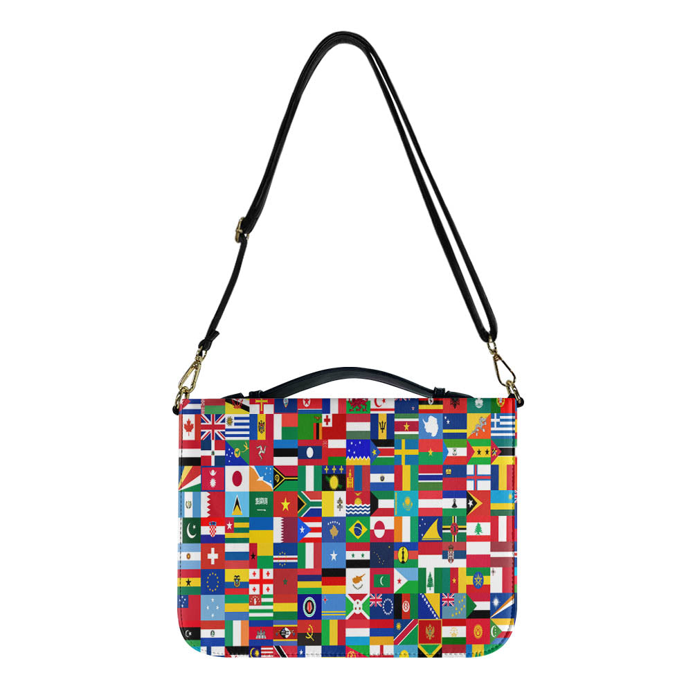 World Flags Designed Designed PU Accessories Bags Strap Style
