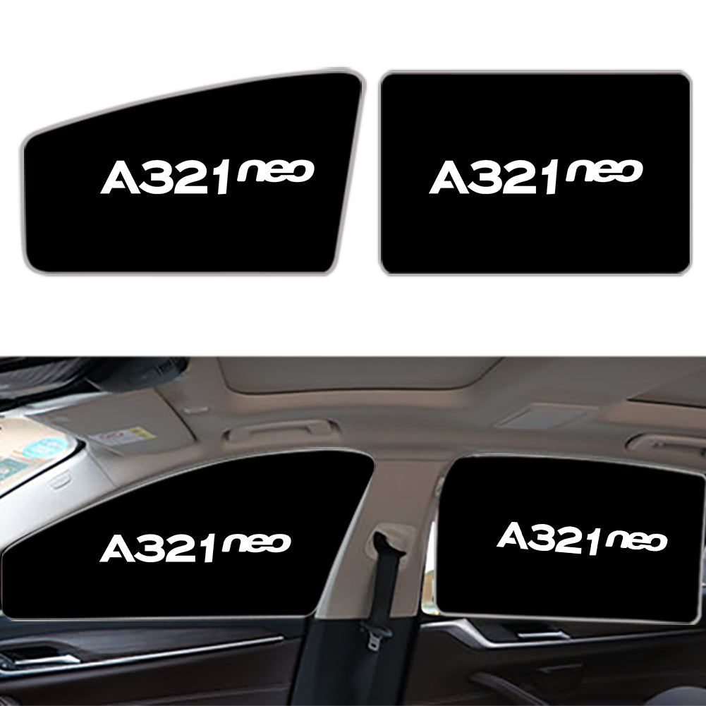 A321neo & Text Designed Car Sun Shade (Side window)