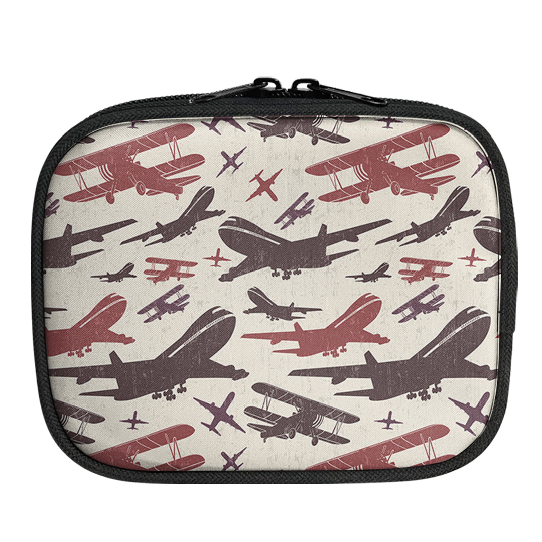 Vintage & Jumbo Airplanes 2 Designed Travel & Medical Storage Bags