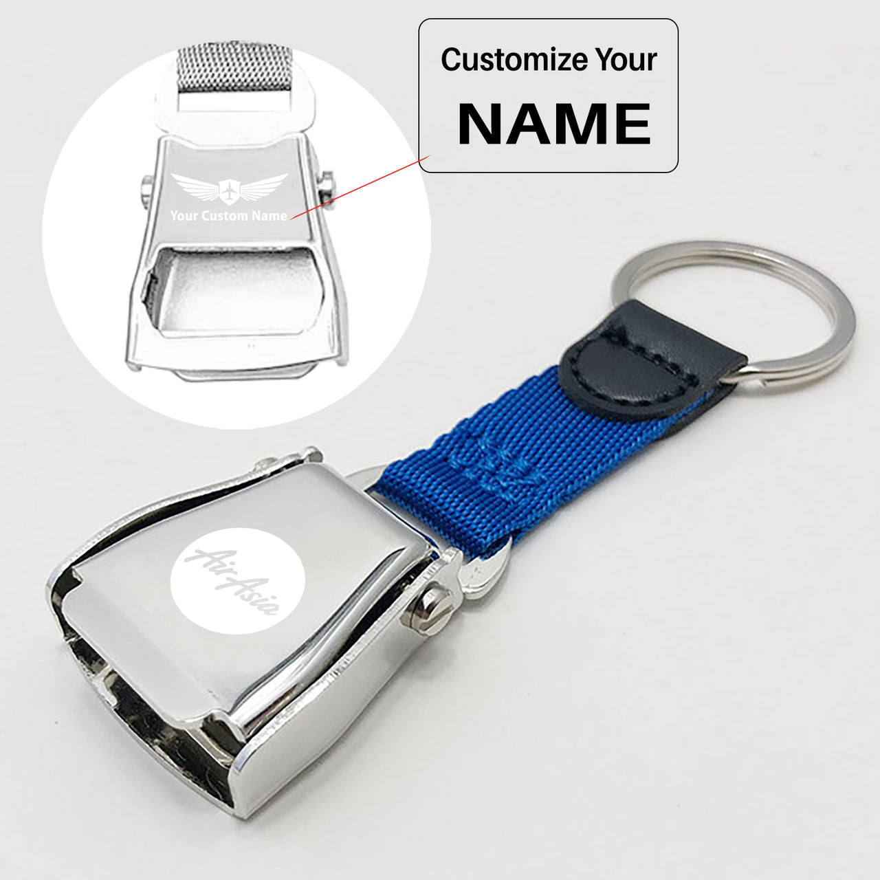 AirAsia Designed Airplane Seat Belt Key Chains
