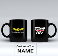 Thumbnail for Amazing Boeing 787 Designed Black Mugs