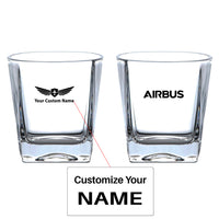 Thumbnail for Airbus & Text Designed Whiskey Glass