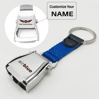 Thumbnail for Air Blue Airplane Seat Belt Key Chains