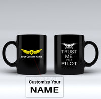 Thumbnail for Trust Me I'm a Pilot (Drone) Designed Black Mugs