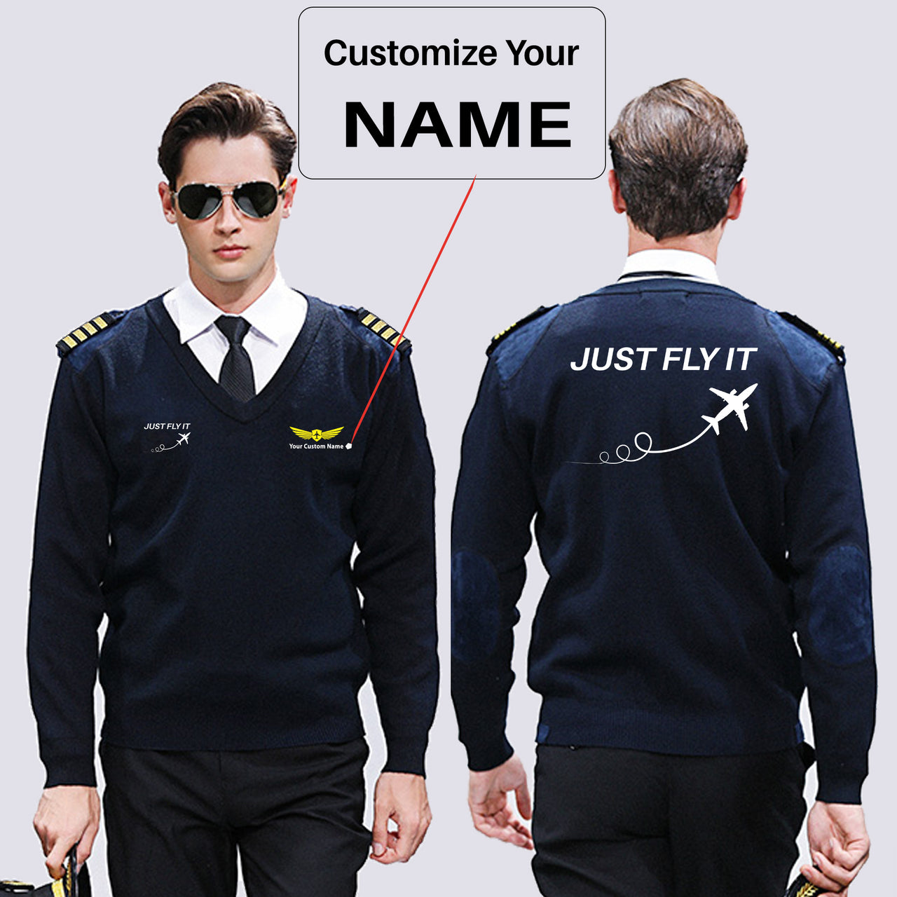 Just Fly It Designed Wool Pilot Sweaters
