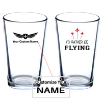 Thumbnail for I'D Rather Be Flying Designed Beer & Water Glasses