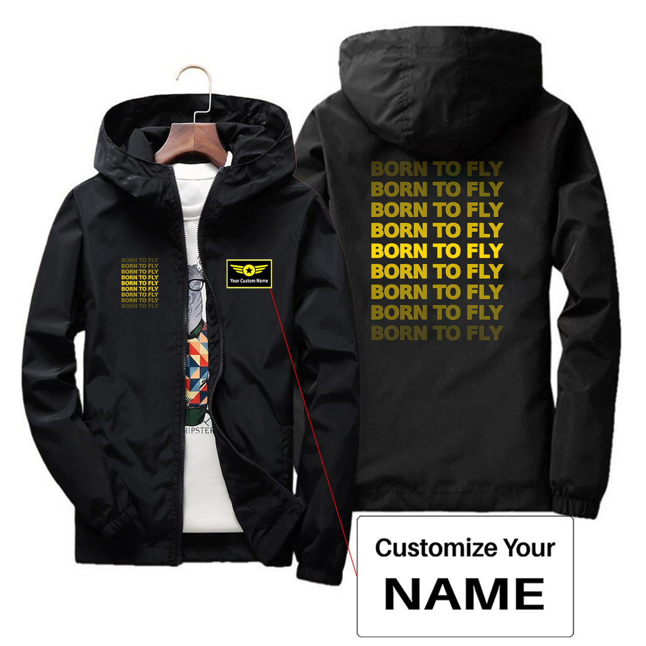 Born To Fly Opacity Designed Thin Windbreaker Jackets