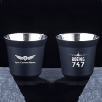Thumbnail for Boeing 747 & Plane Designed Double Wall Stainless Steel Coffee Mugs
