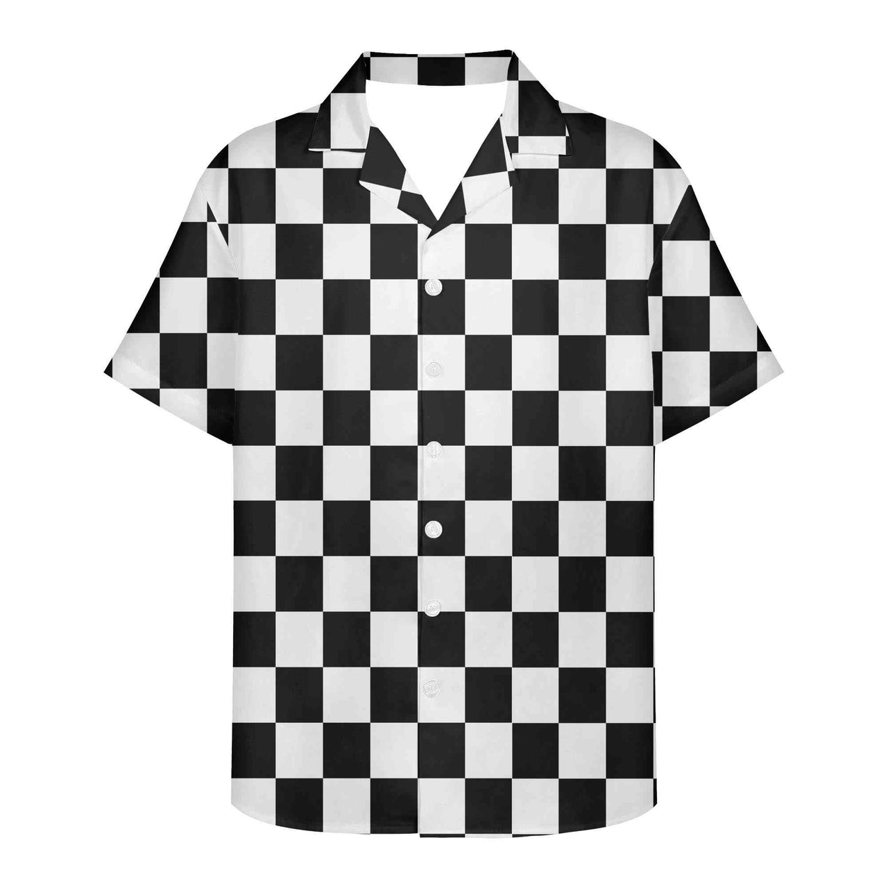 Black & White Boxes Designed 3D Hawaiian Shirts