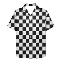 Thumbnail for Black & White Boxes Designed 3D Hawaiian Shirts