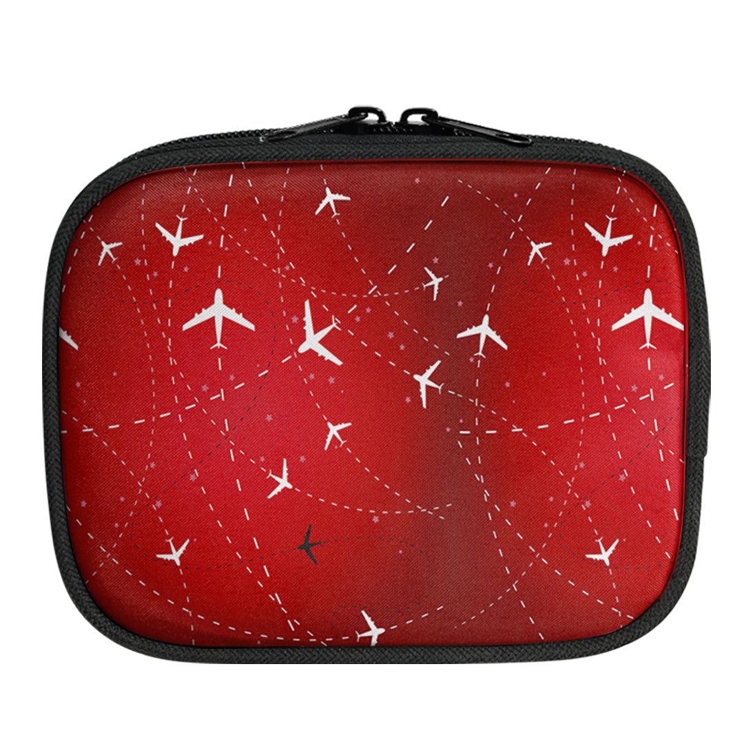 Travelling with Aircraft (Red) 2 Designed Travel & Medical Storage Bags