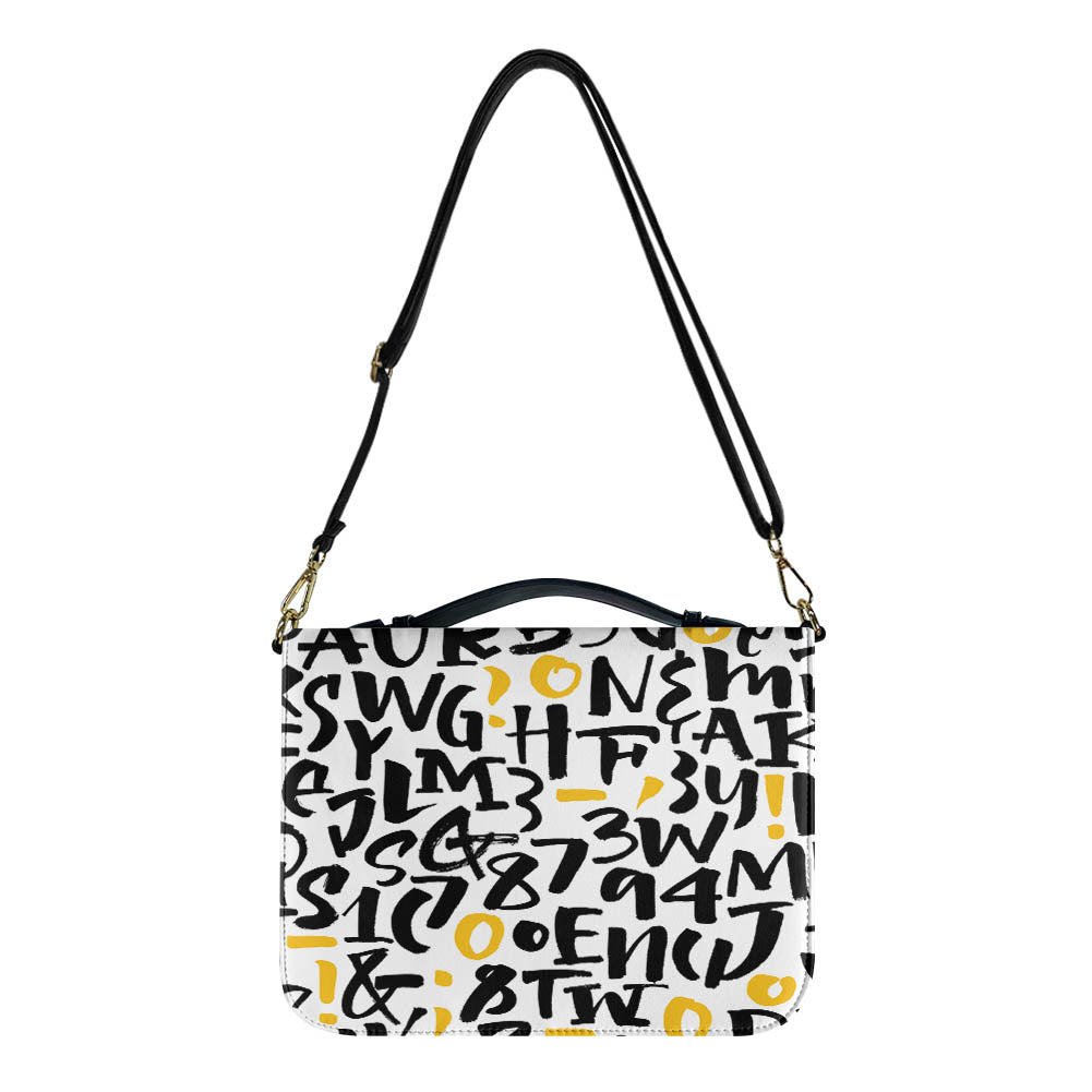 Mixed Letters Designed PU Accessories Bags Strap Style
