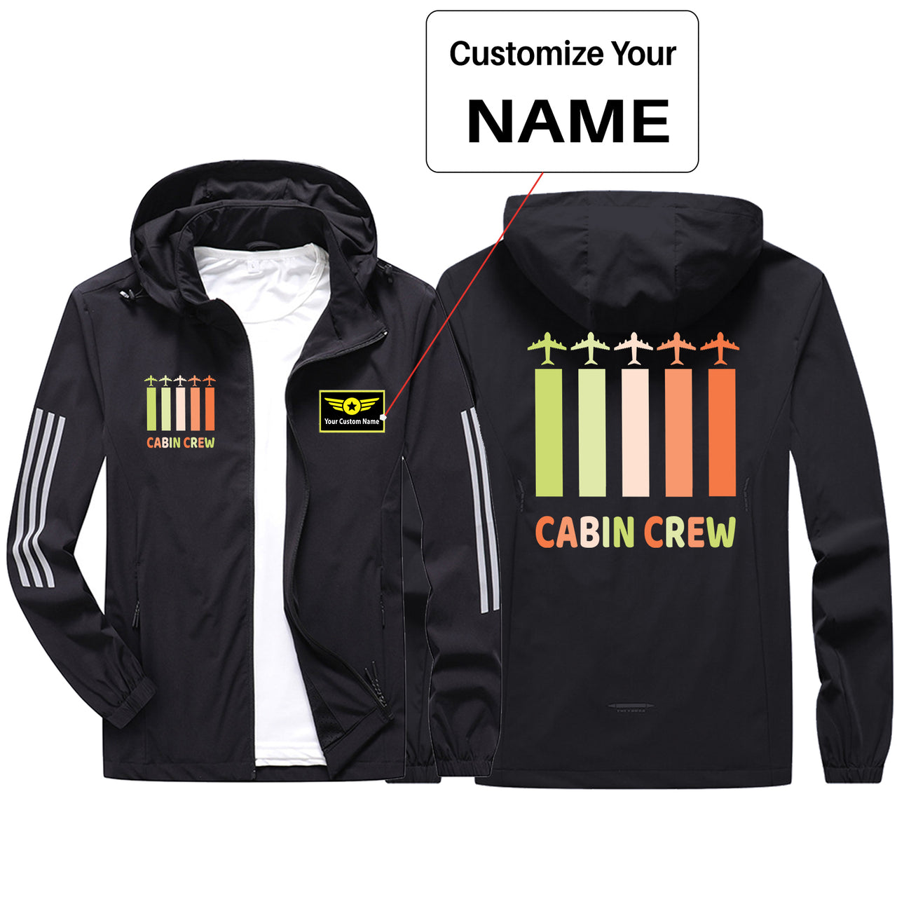 Colourful Cabin Crew Sport & Running Jackets