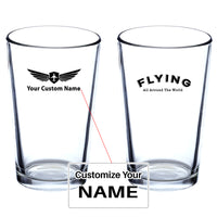 Thumbnail for Flying All Around The World Designed Beer & Water Glasses