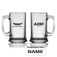 Thumbnail for Super Airbus A350 Designed Beer Glass with Holder