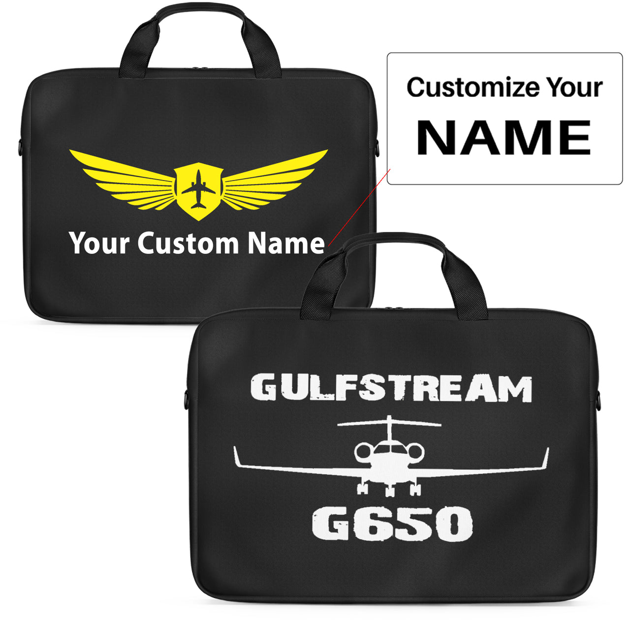 Gulfstream G650 & Plane Designed Laptop & Tablet Bags