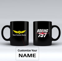 Thumbnail for Amazing Boeing 757 Designed Black Mugs