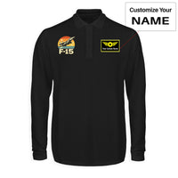 Thumbnail for Retro Fighter Jet F15 Designed Long Sleeve Polo T-Shirts