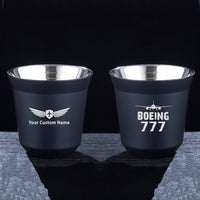 Thumbnail for Boeing 777 & Plane Designed Double Wall Stainless Steel Coffee Mugs
