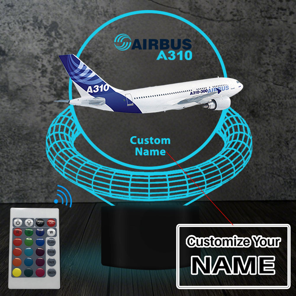 Airbus A310 Designed 3D Lamp