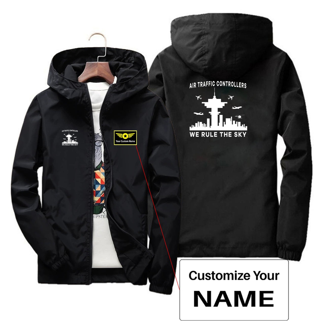 Air Traffic Controllers - We Rule The Sky Designed Thin Windbreaker Jackets