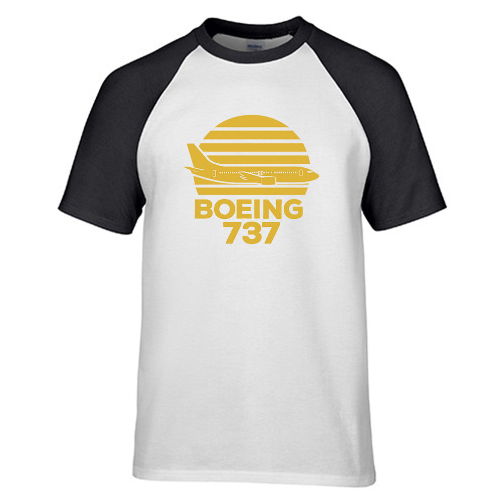 Retro Boeing 737 Designed Raglan T-Shirts