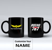 Thumbnail for Amazing Boeing 767 Designed Black Mugs