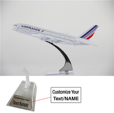 Air France Airbus A380 Airplane Model (16CM) aviation themed 16-18cm scale model aircraft, diecast metal.