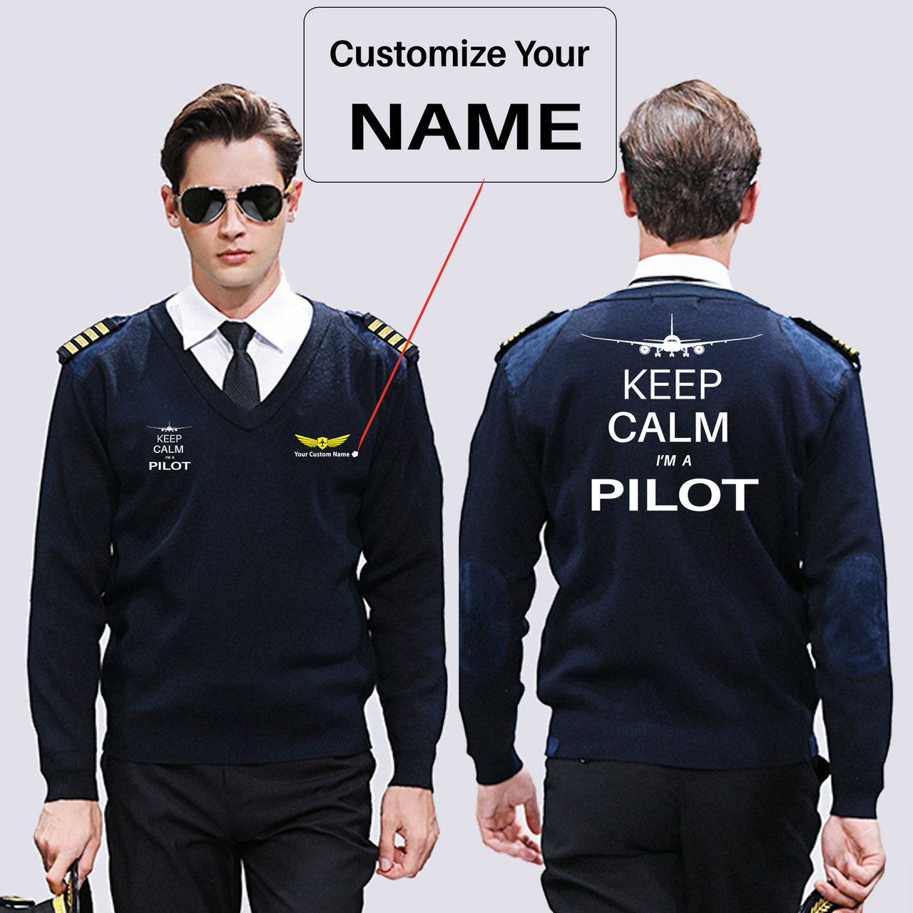 Pilot (777 Silhouette) Designed Wool Pilot Sweaters