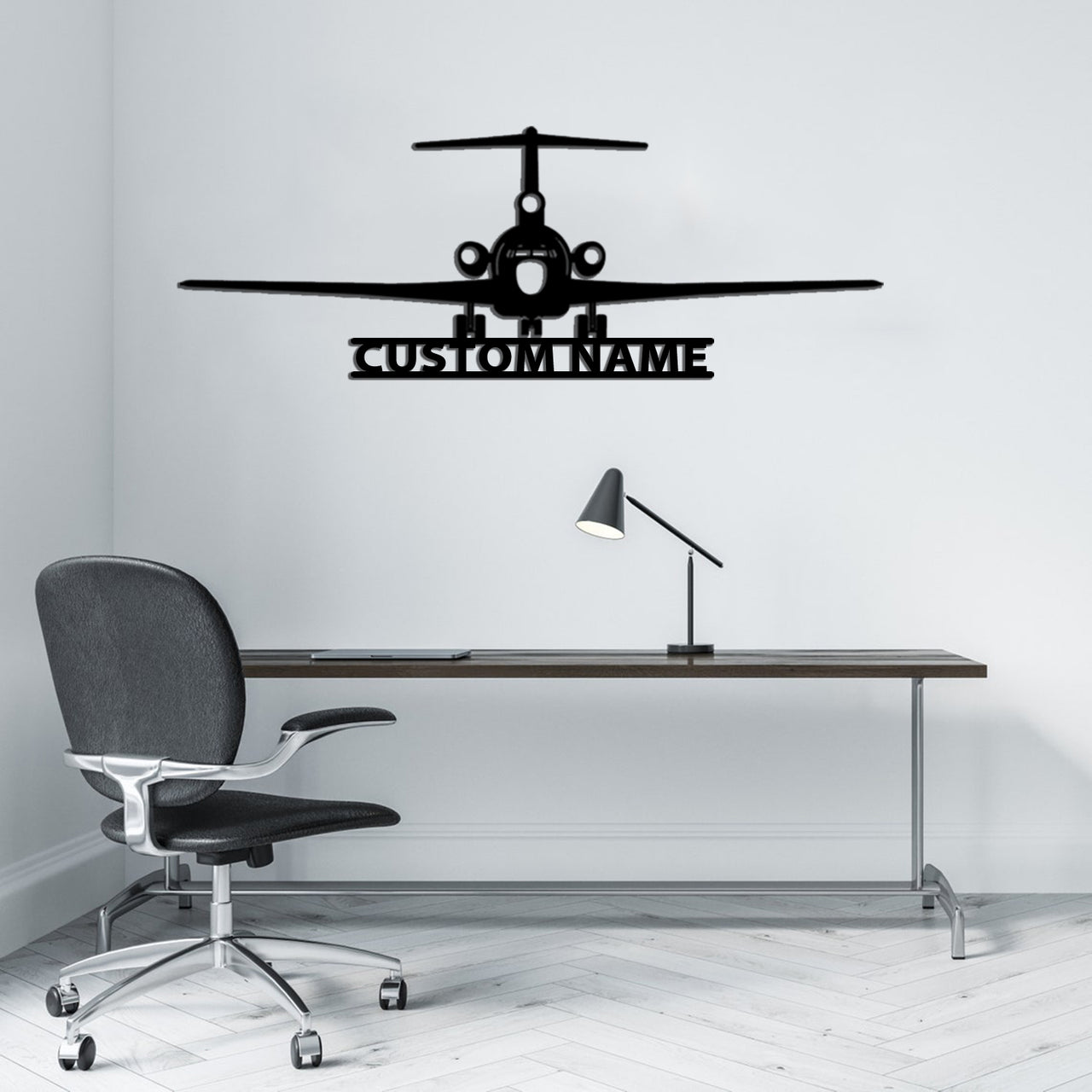 Boeing 727 Silhouette Designed Wall Metal Signs