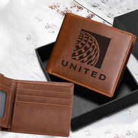 Thumbnail for United Airlines Designed Laser Leather Wallets