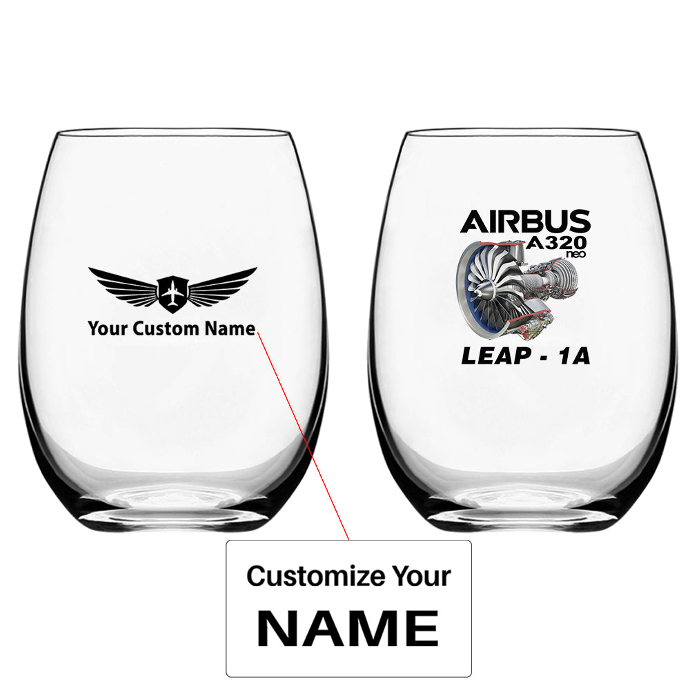 Airbus A320neo & Leap 1A Designed Water & Drink Glasses