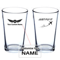 Thumbnail for Just Fly It Designed Beer & Water Glasses