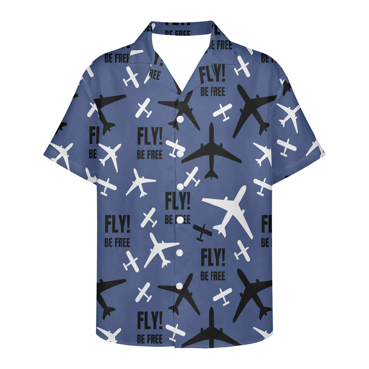 Fly Be Free Blue Designed 3D Hawaiian Shirts