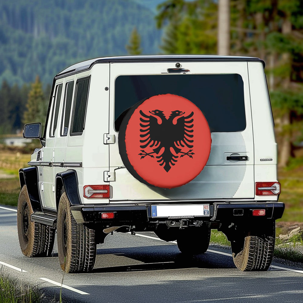 Albania Flag Designed Tire Cover Cases
