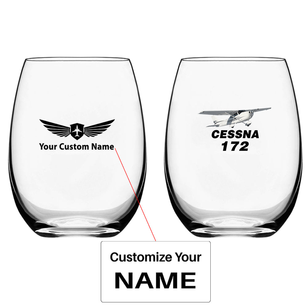 The Cessna 172 Designed Water & Drink Glasses