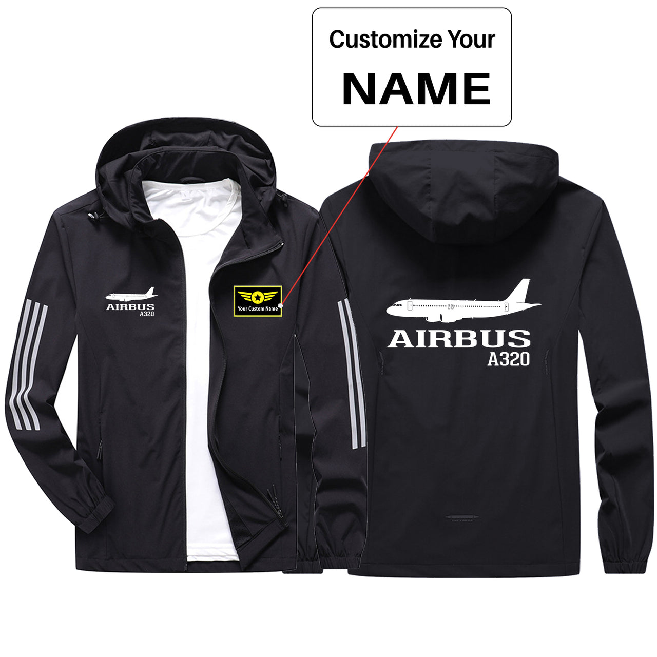 Airbus A320 Printed Sport & Running Jackets